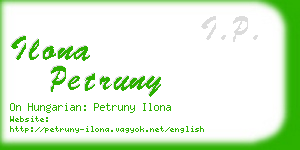 ilona petruny business card